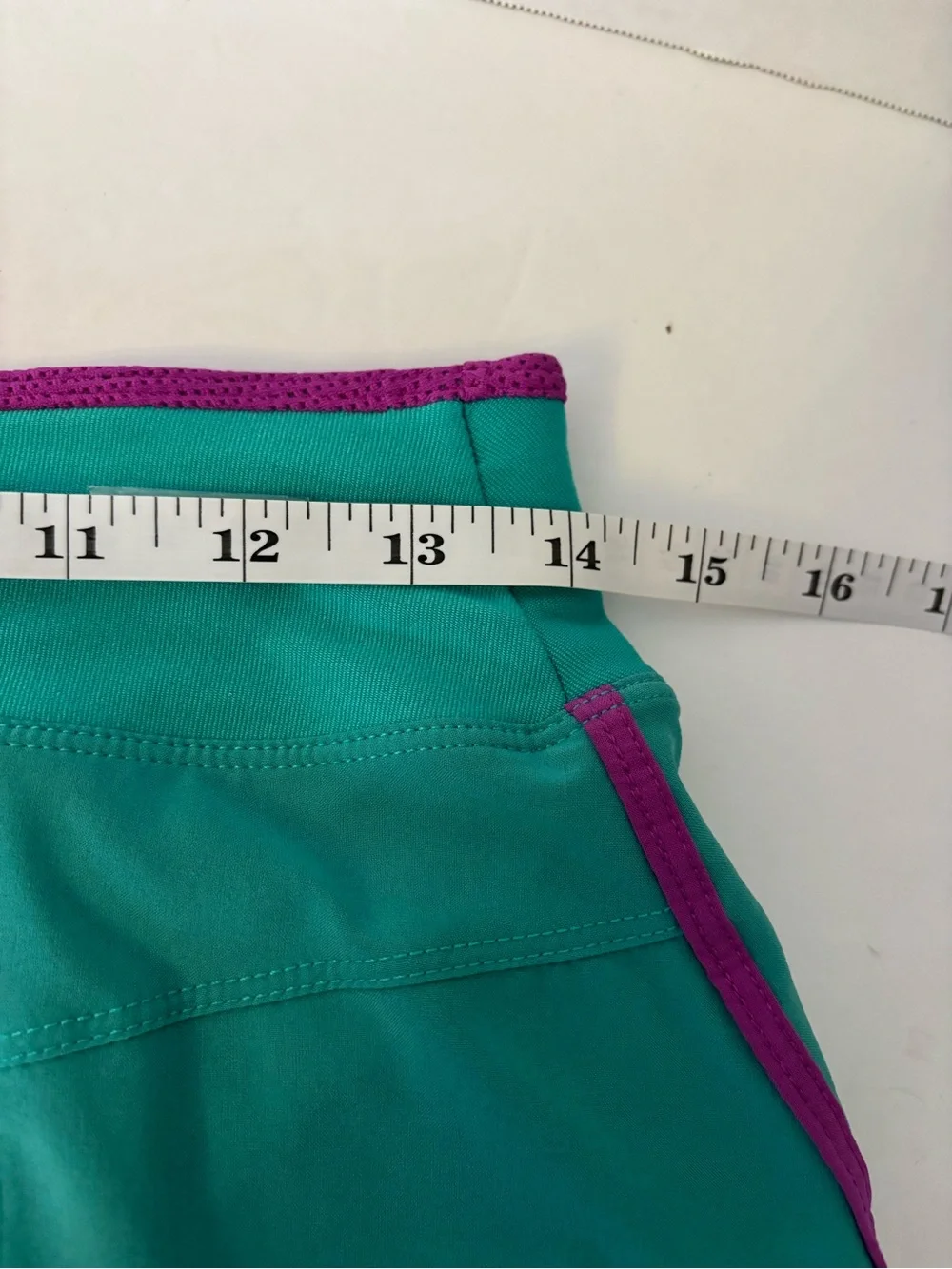 Nike Women's Teal Tennis Skirt with Purple Trim